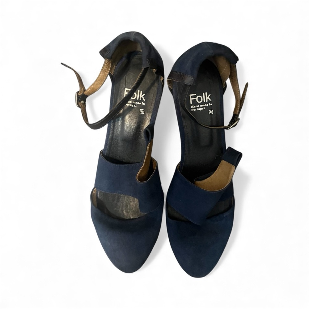 Folk Women's Navy Heels